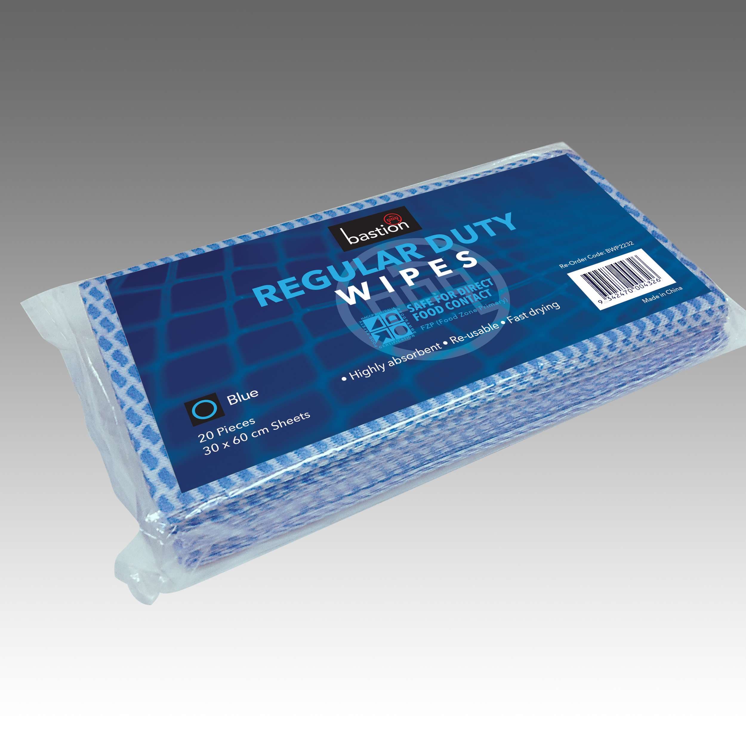 Bastion Regular Duty Wipes - 20 Sheet Packs